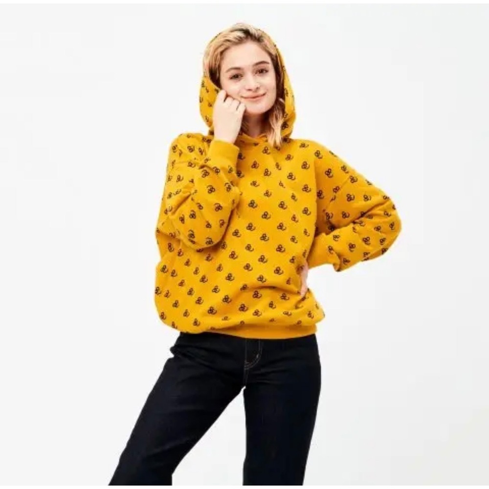 Uniqlo UT Disney Collaboration Yellow‎ Anchor Print Hoodie Size L